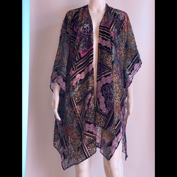 NWOT Anthropologie Multicolored Open Cardigan - Picture 3 of 6
